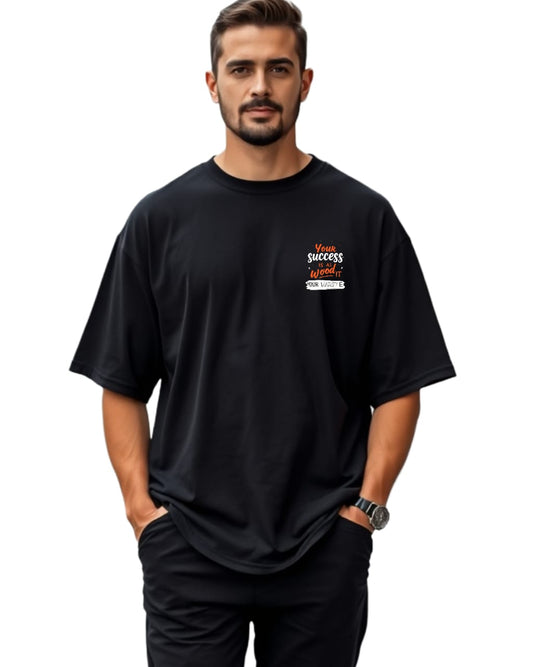 SHIVA ENTERPRISE 3  motiational quotes Oversized T-shirt (Black)