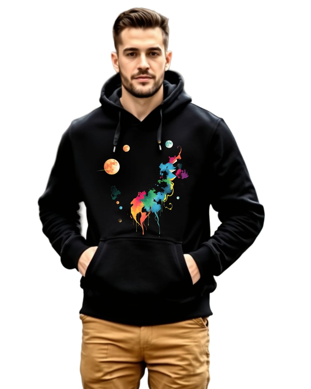 Men's Black Classic Fit Hoodie