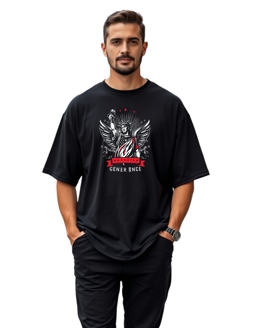 SHIVA ENTERPRISE3  Printed Men Round Neck Oversized T-Shirt