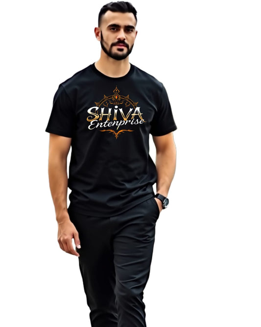 SHIVA ENTERPRISE 3 180 GSM Biowash Unisex Round Neck T-Shirt (100% Cotton, DTF Print)