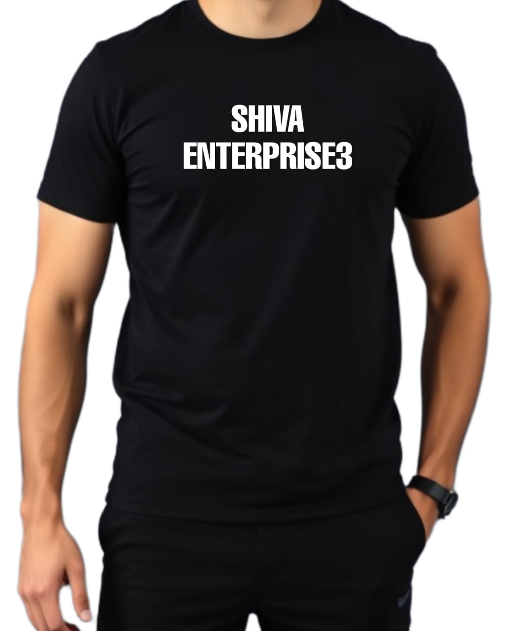 SHIVA ENTERPRISE 3 Regular Fit 180 GSM Biowash Unisex Round Neck T-Shirt (100% Cotton, DTF Print)