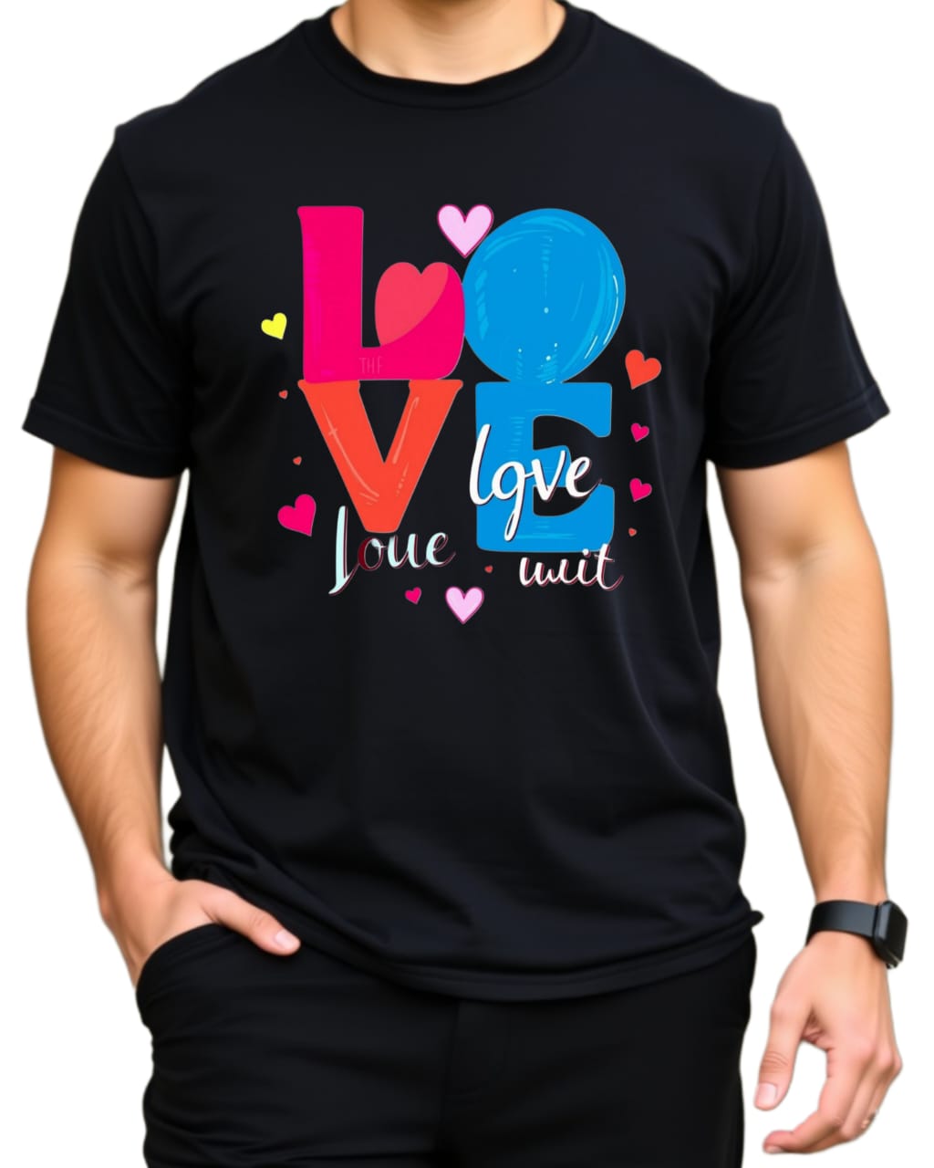 LOVE COUPLE  Pure Cotton Regular Fit 180 GSM Biowash Unisex Round Neck T-Shirt (100% Cotton, DTF Print)