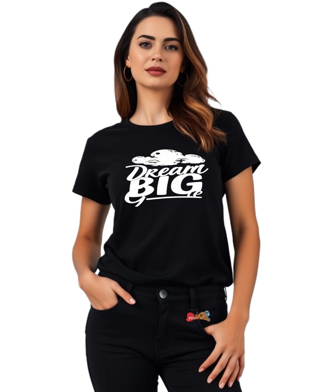 DREAM BIG Premium Regular Fit 180 GSM Biowash Unisex Round Neck T-Shirt (100% Cotton, DTF Print)