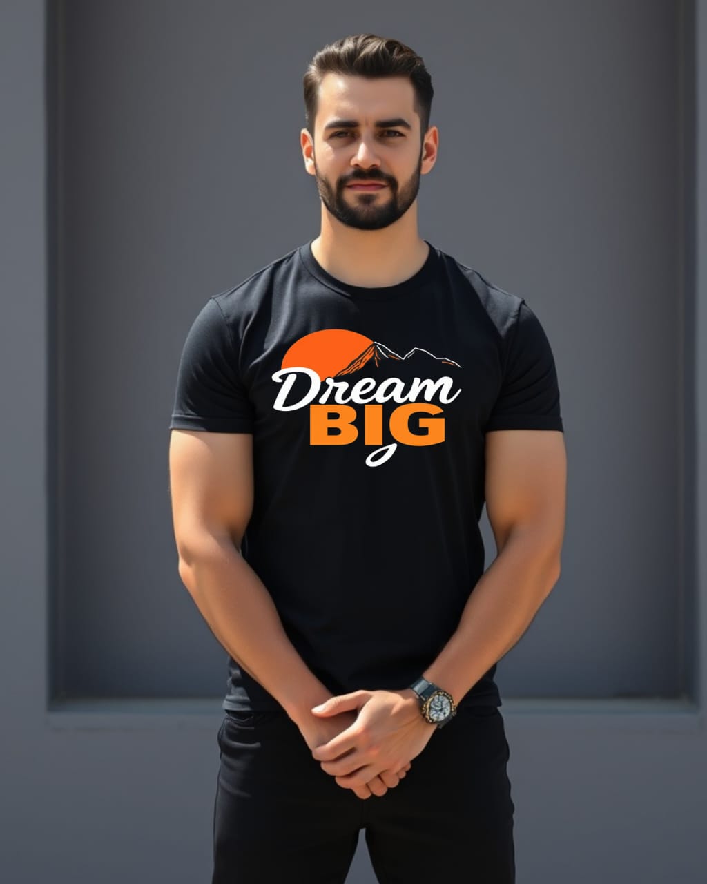 DREAM BIG Premium Regular Fit 180 GSM Biowash Unisex Round Neck T-Shirt (100% Cotton, DTF Print)