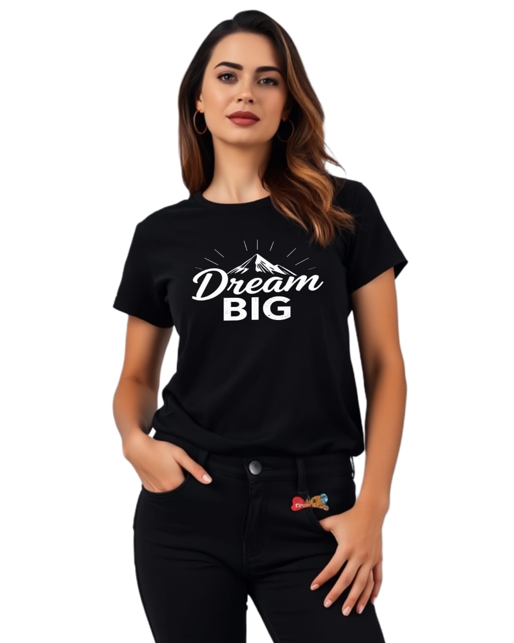 DREAM BIG Premium Regular Fit  180 GSM Biowash Unisex Round Neck T-Shirt (100% Cotton, DTF Print)