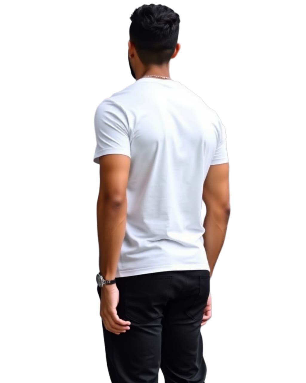 BLACK AND  WHITE  180 GSM Biowash Unisex Round Neck plain  T-Shirt [100% Cotton, ] pack of 2