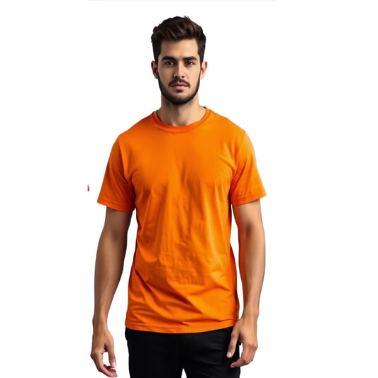 180 GSM Biowash Unisex Round Neck  plain T-Shirt  100% Cotton,