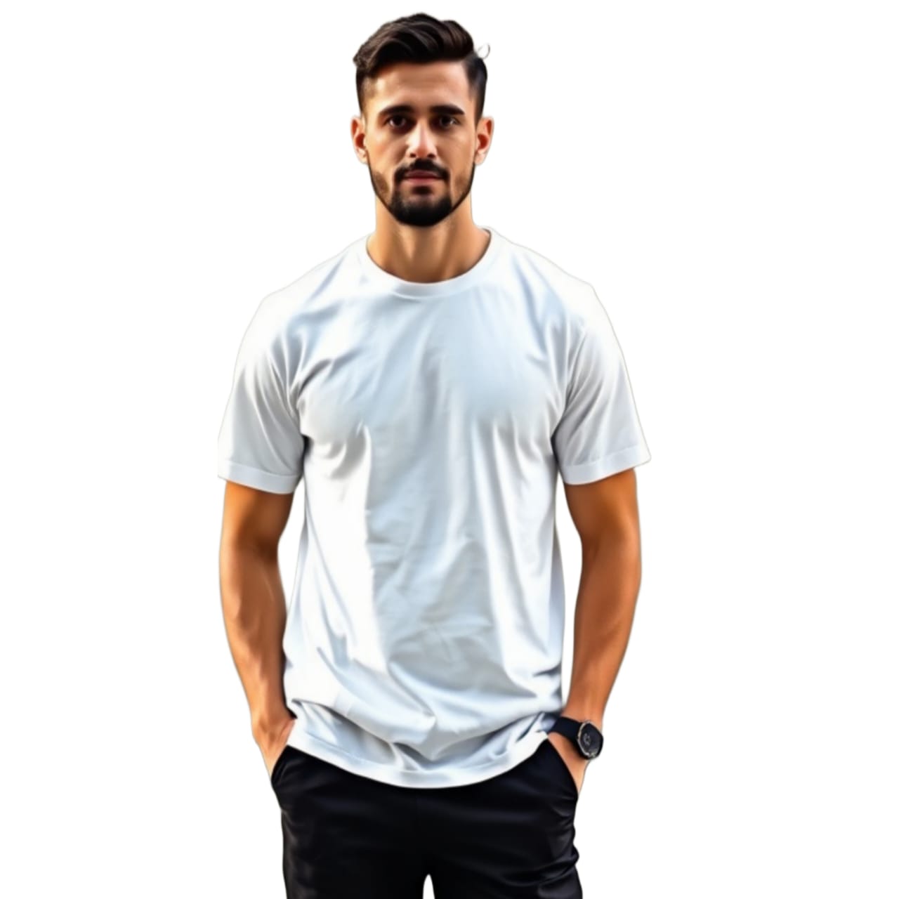 BLACK AND  WHITE  180 GSM Biowash Unisex Round Neck plain  T-Shirt [100% Cotton, ] pack of 2