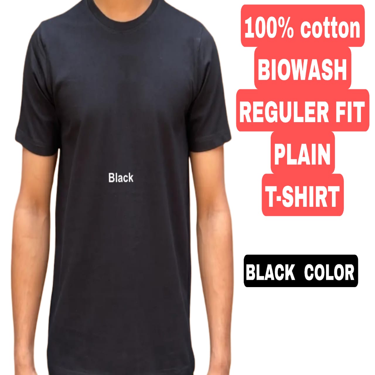 shivaenterprise3 ,plain ,180 GSM Biowash Unisex Round Neck   T-Shirt  100% Cotton