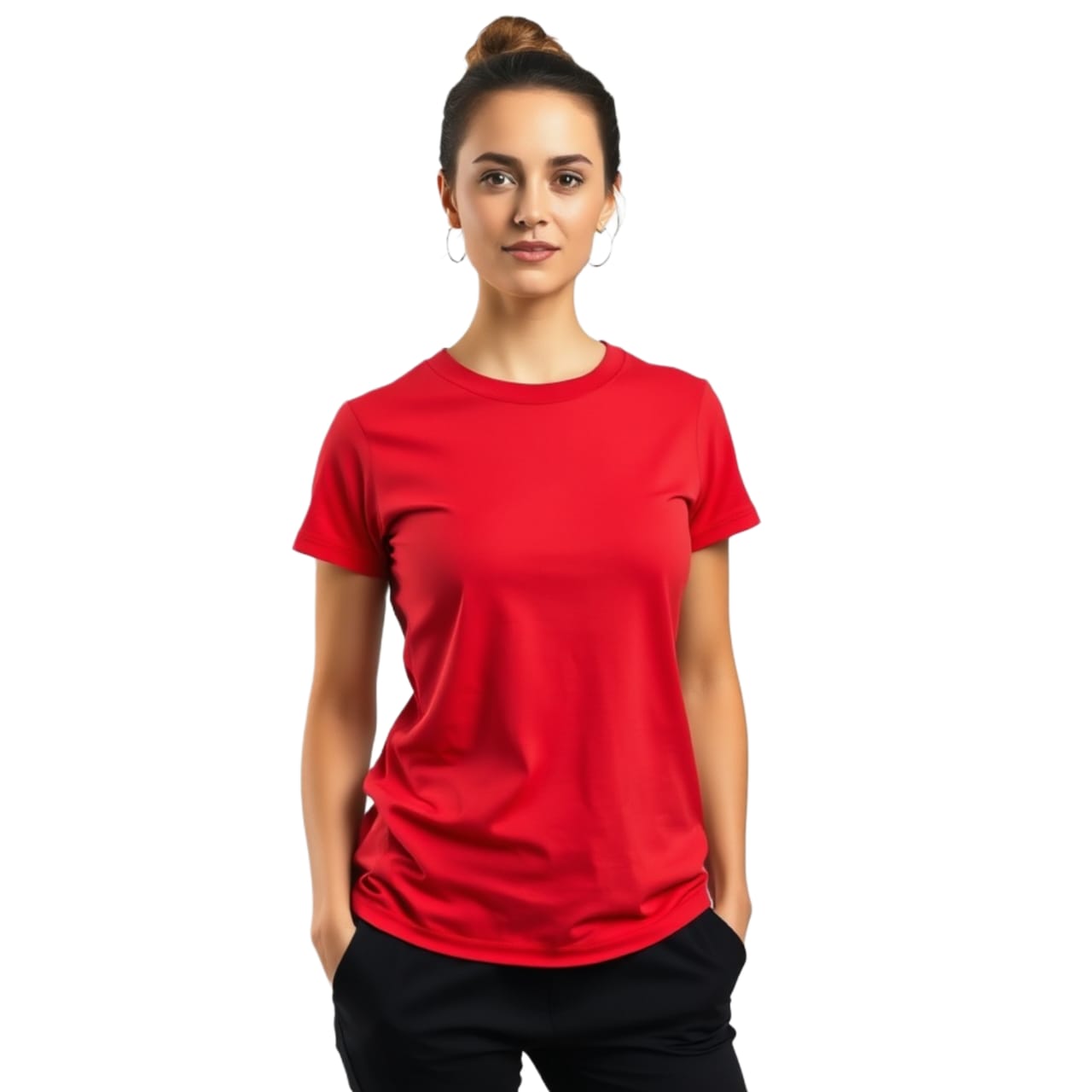 RED AND  WHITE  180 GSM Biowash Unisex Round Neck plain  T-Shirt [100% Cotton, ] pack of 2