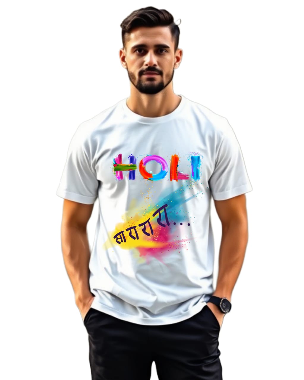 ShivaEnterprise3' holi Premium 100% Cotton Bio-Wash Unisex T-Shirt! 😍