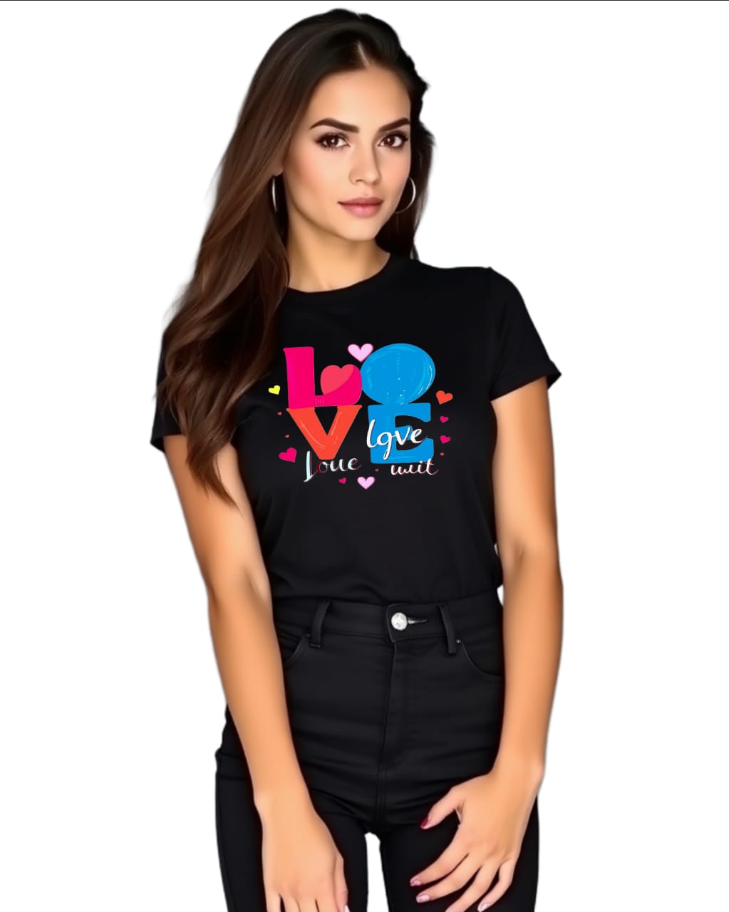 LOVE COUPLE  Pure Cotton Regular Fit 180 GSM Biowash Unisex Round Neck T-Shirt (100% Cotton, DTF Print)