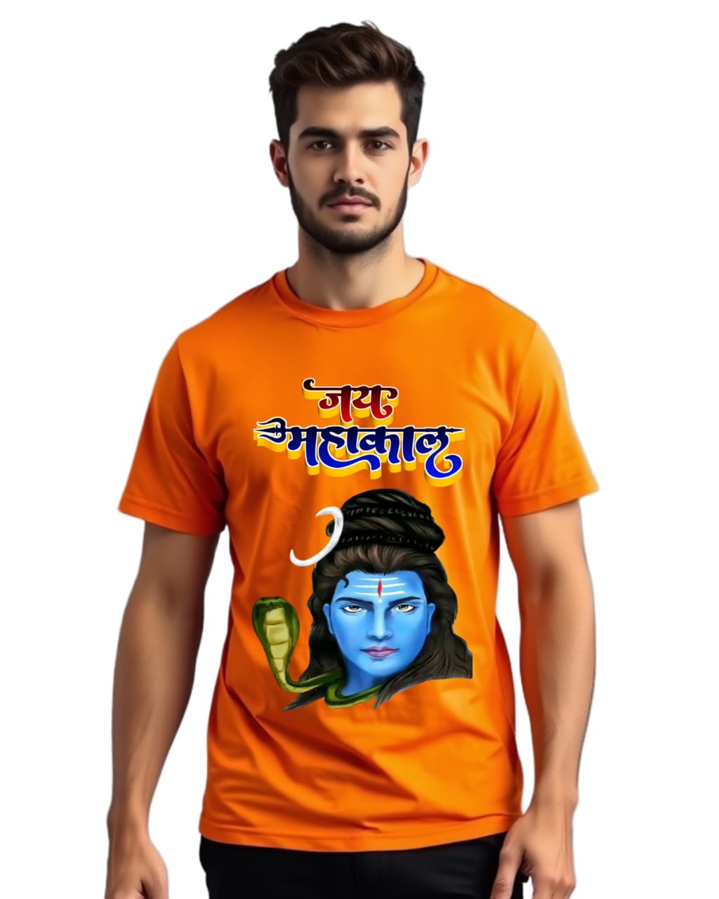 shiva enterprise3  ,180 GSM Biowash Unisex Round Neck T-Shirt (100% Cotton, DTF Print)