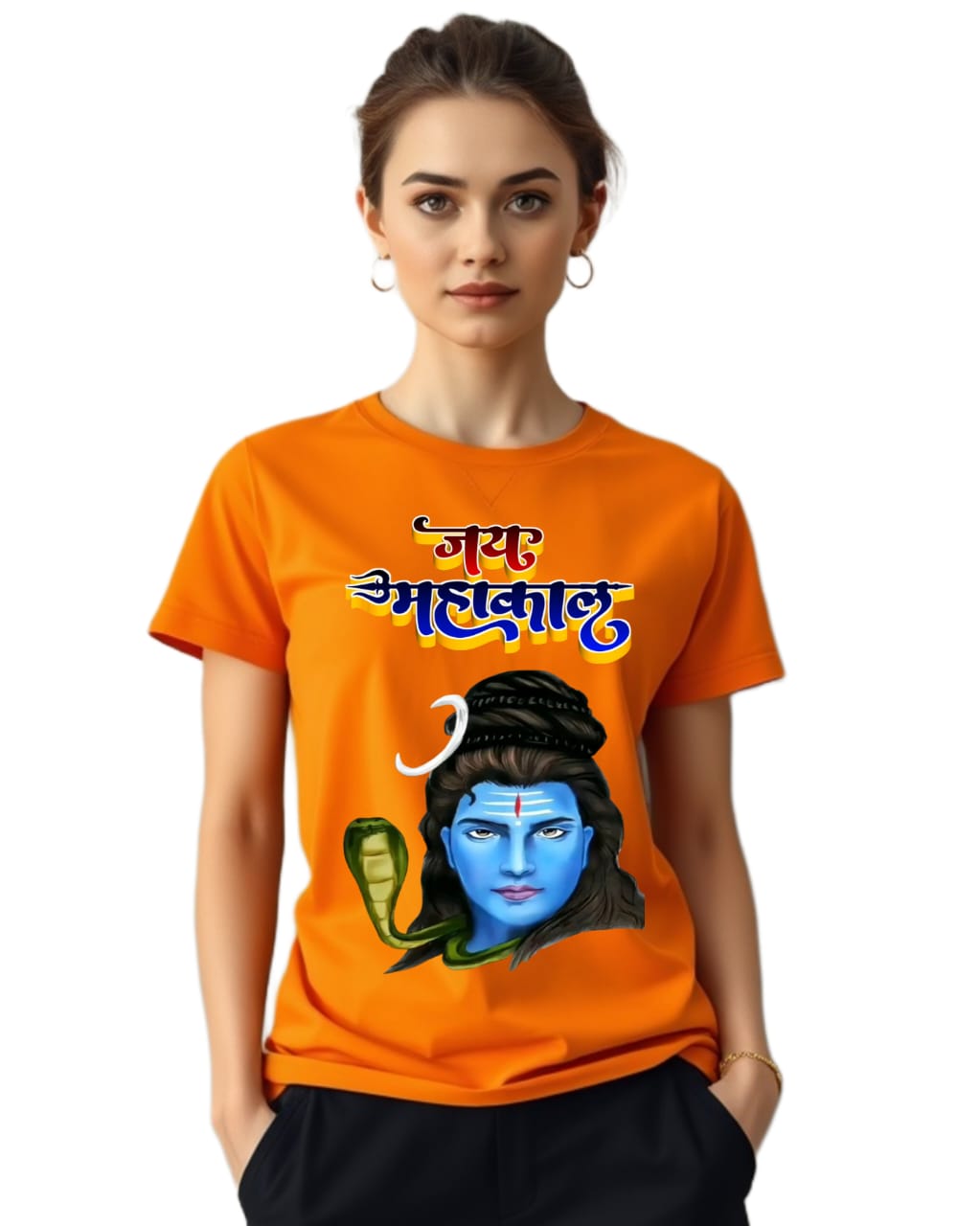 shiva enterprise3  ,180 GSM Biowash Unisex Round Neck T-Shirt (100% Cotton, DTF Print)