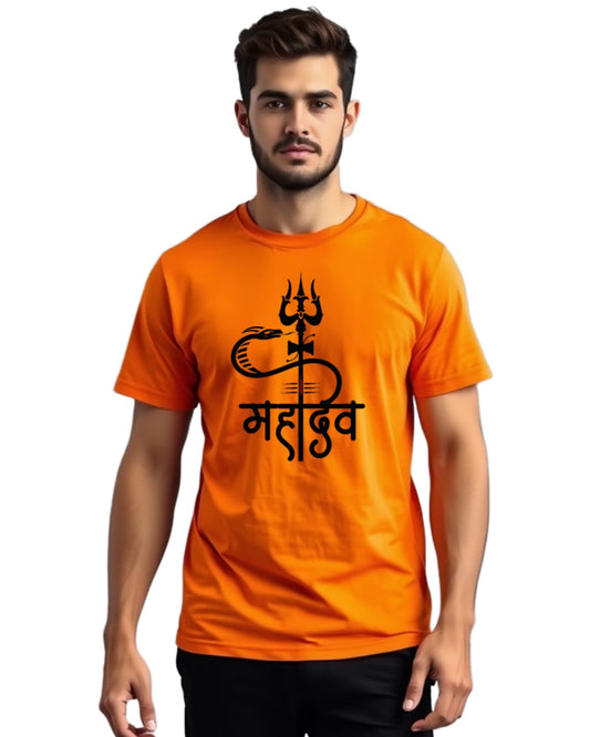 shiva enterprise3  ,180 GSM Biowash Unisex Round Neck T-Shirt (100% Cotton, DTF Print) -SHIV DESIGN