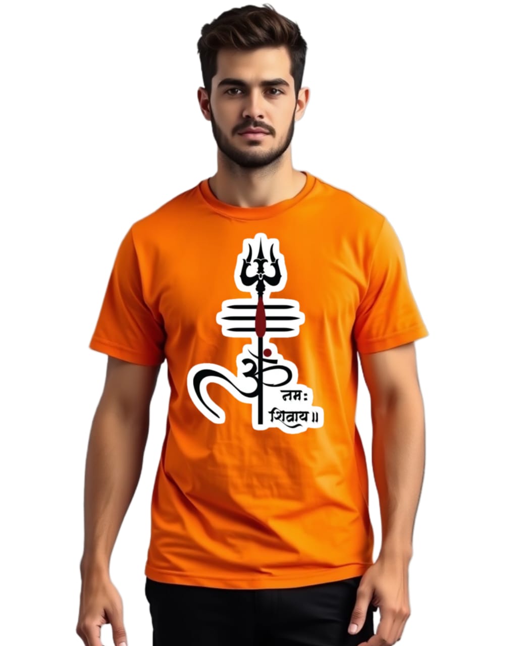 shiva enterprise3  ,180 GSM Biowash Unisex Round Neck T-Shirt (100% Cotton, DTF Print) -SHIVA DESIGN