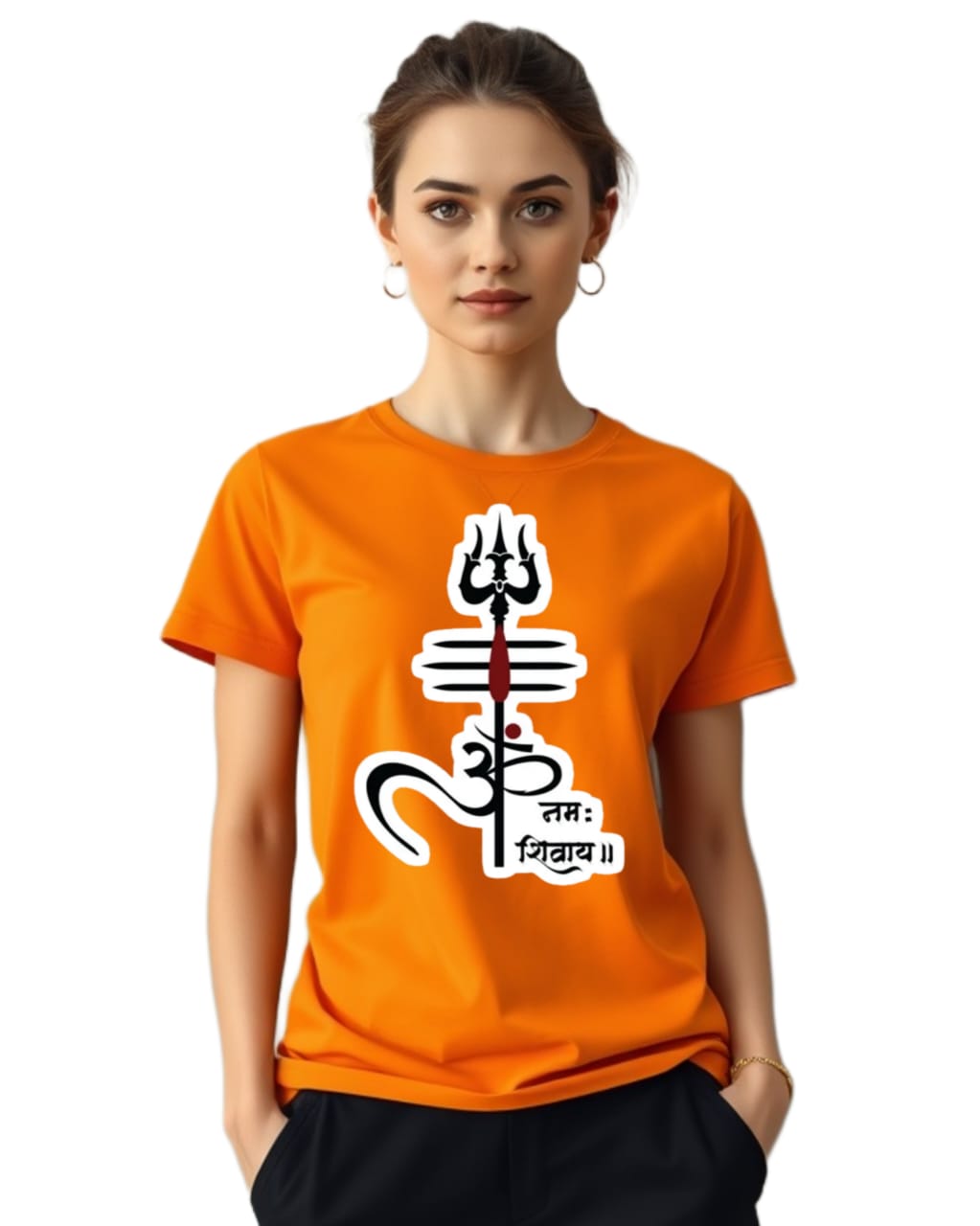 shiva enterprise3  ,180 GSM Biowash Unisex Round Neck T-Shirt (100% Cotton, DTF Print) -SHIVA DESIGN