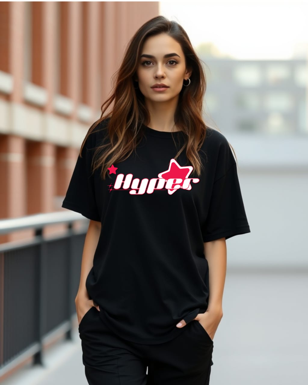 DESIGN -HYPER  /Unisex Oversized T-Shirt | 100% Cotton | 210 GSM Heavy Gauge Fabric | DTF Printed | ShivaEnterprise3