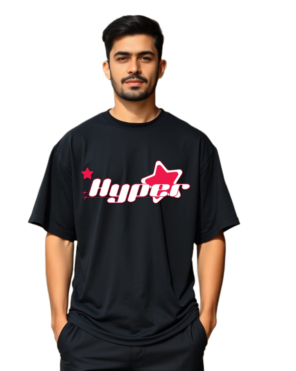 DESIGN -HYPER  /Unisex Oversized T-Shirt | 100% Cotton | 210 GSM Heavy Gauge Fabric | DTF Printed | ShivaEnterprise3