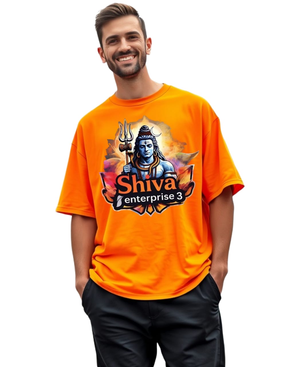 DESIGN -SHIVA   /Unisex Oversized T-Shirt | 100% Cotton | 210 GSM Heavy Gauge Fabric | DTF Printed | ShivaEnterprise3