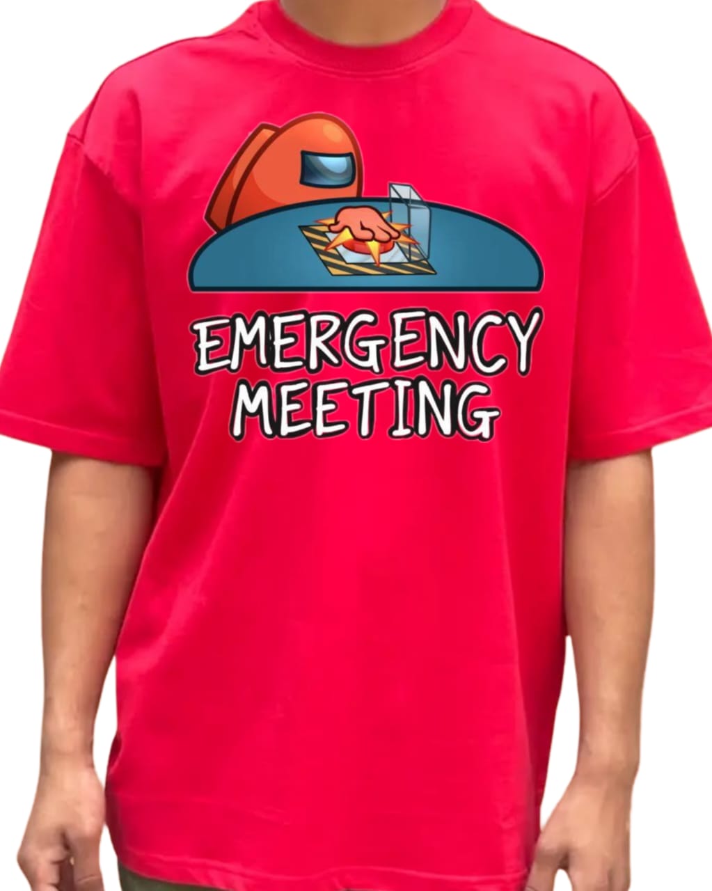 DESIGN NAME-EMERGENCY MEETING  /Unisex Oversized T-Shirt | 100% Cotton | 210 GSM Heavy Gauge Fabric | DTF Printed | ShivaEnterprise3