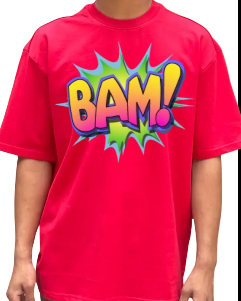 DESIGN NAME-BAM  /Unisex Oversized T-Shirt | 100% Cotton | 210 GSM Heavy Gauge Fabric | DTF Printed | ShivaEnterprise3