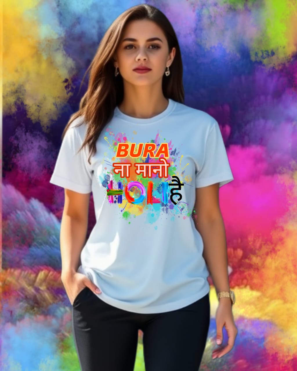 ShivaEnterprise3'   Premium 100% Cotton Bio-Wash Unisex T-Shirt! 😍 design name-bura na mano holi he