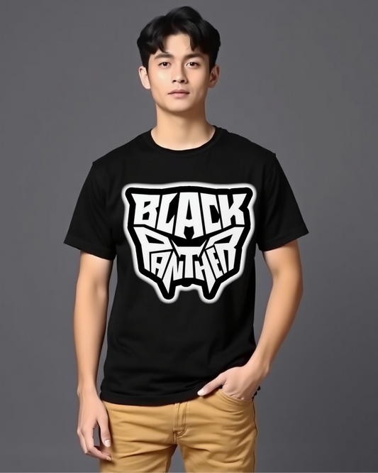 NEW DESIGN BLACK PANTHER PRINTED REGULAR FIT T-SHIRT