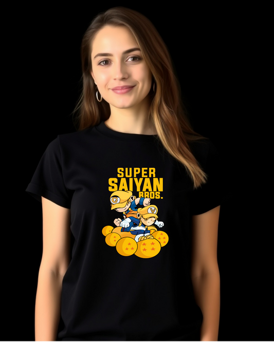 SUPER SAIYAN BLACK OVERSIZED and regular fit T-SHIRT