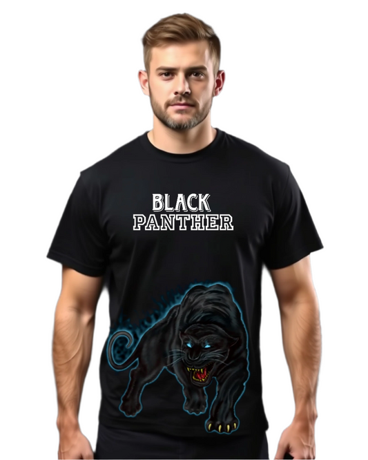 Black panther regular fit printed t-shirt