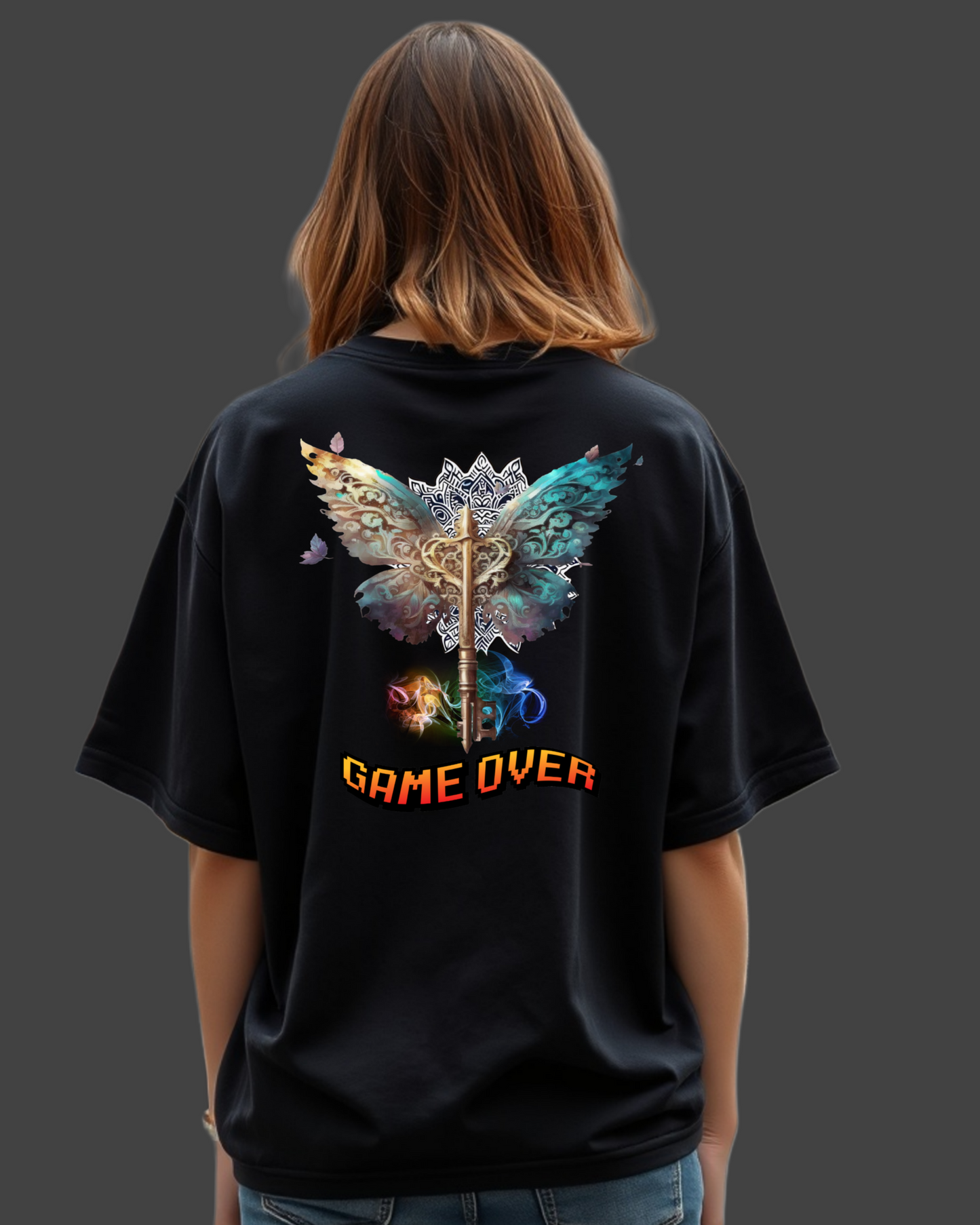 Game over  black Oversized t- shirt